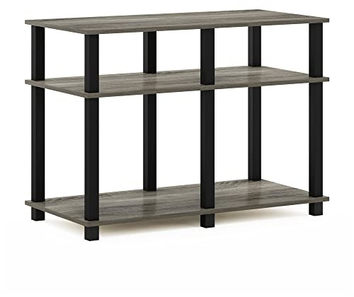 Furinno Romain Turn-N-Tube Soporte de TV para Televisores de hasta 40 Pulgadas, Roble Francés/Negro