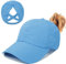 Pferdeschwanz Baseballkappe Damen Sommer Einstellbare Schnell trocknende Masche Atmungsaktiv Baseballmütze Unisex Criss Cross Hüte Sport Mütze (Blau)