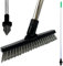 Colour-Coded Grout Cleaning Brush, Angled Floor Grout Cleaner with Stiff Bristles, Swivel Head Floor Scrubbing Brush with Long Handle for tiles, Bathroom, Kitchen, & Hard-to-Reach Corners (Green)