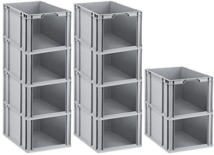 SparSet 10x Eurobox NextGen Store | HxBxT 32x40x60cm | 65 Liter | Front offen | Eurobehälter, Transportbox, Transportbehälter, Stapelbehälter