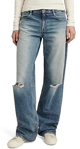 G-STAR Damen Judee Low Waist Loose Jeans Blau (Antique Faded Blue Agave Ripped D22889-D436-G130) 28W / 30L