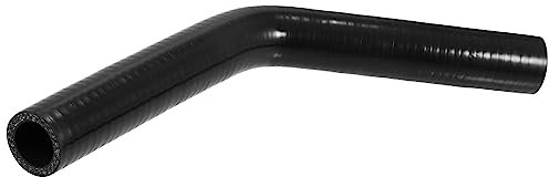 QUARKZMAN Universel 22mm 0.87 ID 45 Degré Voiture Coupleur Silicone Tuyau Noir