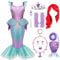 Spooktacular Creations Mädchen Meerjungfrau Kostüm, Kinder Meerjungfrau Prinzessin Dress Up mit Zubehör für Halloween-M