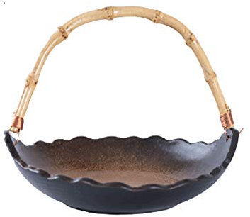 OQHAIR Punch Bowl fruit bowl Fruit Basket - Salad Serving Bowl -Ceramic Fruit Bowl, for Storing & Organizing Vegetables, Eggs, and More | Fruit Basket for Counter or Hanging fruit tray (C