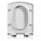 TISTIK WC Sitz Eckig, Toilettendeckel Mit Absenkautomatik Rechteckig, Schnellverschluss, Klodeckel Abnehmbar Quadratisch, Toilettensitz Viereckig, Klobrille Aus Polypropylen,03B