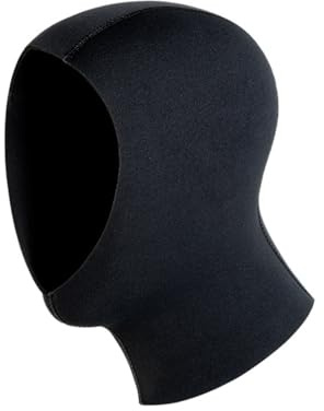 pdodo Scuba Diving Hood Diving Cap 3 mm/5 mm Neoprene Snorkelling Neoprene Suit Hood Surf Diving Hat,Wetsuit Hood Durable Stretch Diving Cap Thermal Hood for Snorkelling Kayaking Sailing, 5 mm, negro