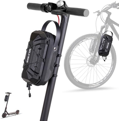 VERTAST Scooter Tasche Lenkertasche für Roller Fahrradtasche Lenker wasserdichte Fahrradkorb vorne Tasche Vordertasche für Elektroroller e-Bike Xiaomi Mijia M365 Sedway ES, Schwarz-3L