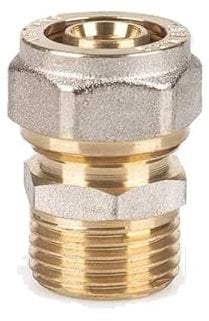 Raccordo dritto maschio a stringere per multistrato - Diametro 20X3/4 - Spessore 2MM