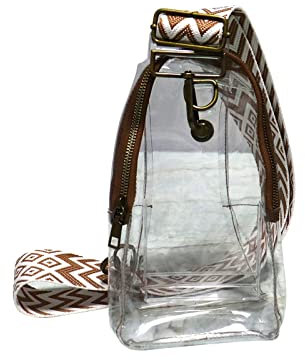 QWUVEDS Transparente PVC-Damen-Gürteltasche Mode-Leopard-Jacquard-Schultergurt-Umhängetasche Retro-Brusttasche Zirkeltraining Taschen Herren (A, One Size)