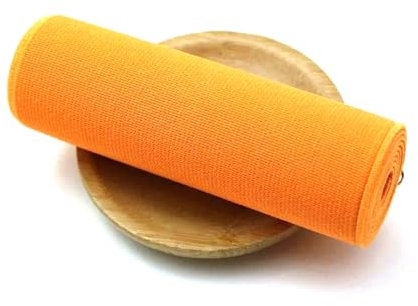 ELSKBRUN 2 Meter 10cm breites farbiges Gummiband, weiches Stretch-Gummiband für Kleidung, DIY-Nähzubehör, Orange, 10cm
