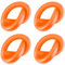 Tradineur Lot de 4 flotteurs de natation en mousse, bâton flotteur, tube mousse pour piscine, spaghetti en mousse, 6,5 x 150 cm, orange