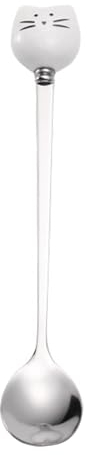 Cuchara Para Gato, Juego De 6 Cucharas Para Té Y Café, Cucharaditas De Acero Inoxidable, Cuchara Para Helado, Cuchara Larga Para Agitar, Linda Cuchara Para Gatito Para Postre