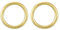 QUARKZMAN 2 Stück O-Ring Schnalle 30mm/1.18 nahtloser geschweißter Messingkreis mit 5mm Dicke für Gepäckgurte Bastelarbeiten DIY-Dekoration goldfarben