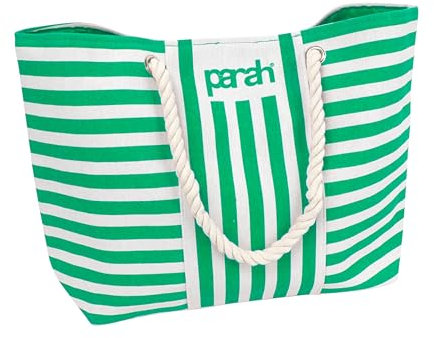 PARAH, Borsa da Mare Grande 48 x 32, Fashion e Versatile, Colori Assortiti (Verde)