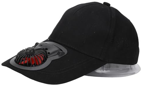 Sonew Baseballkappe mit Ventilator, USB-Aufladung, Sonnenschutz, Breiter Krempe, Baseballmütze, Ventilator für Reisen, Angeln, Wandern, Golfen