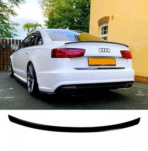 For Auto Perfectionists UK Rear Boot Spoiler Compatible With Audi A6 S6 C7 Saloon 2011-2018 ABS Carbon Fibre