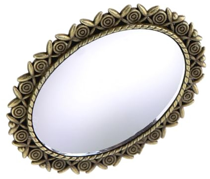 HOLIDYOYO Miniature Dollhouse Vintage Mirror 1 12 Scale Mini Wall Mirror with Baroque Antique Frame Bedroom Furniture Accessory for Dollhouse Decor Mini Scene Photography Prop