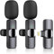 Wireless Lavalier Microphone for iPhone - iPad, 2 Pack Mini Lapel Mic with AI Noise Reduction and Crystal Sound Quality for Video Recording, Vlogging, TikTok, YouTube