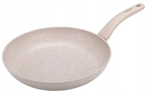 GALICJA Bratpfanne 26cm Antihaftbeschichtung Beige mit rutschfestem Griff - Hochwertige Antihaftpfanne