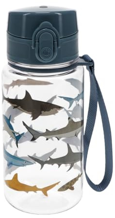 dotcomgiftshop Sportflasche für Kinder, 450 ml, Haie