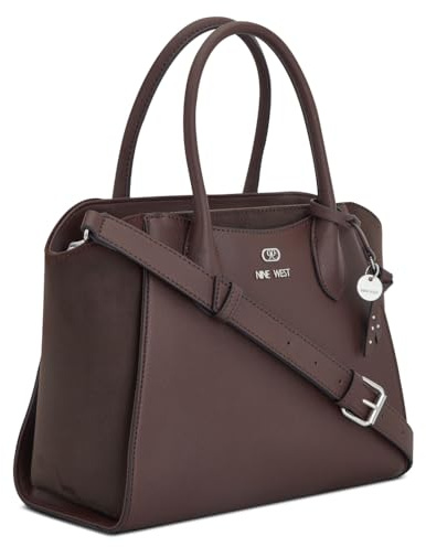 Nine West Philippa Satchel, Raisin, Medium