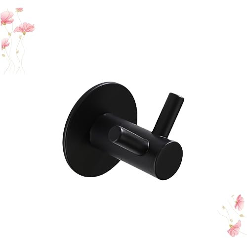 DIYEAH Modern Design Black Wall Hooks Hooks for Home Decor Hangers for Coats Towels Keys Easy Install No Nails