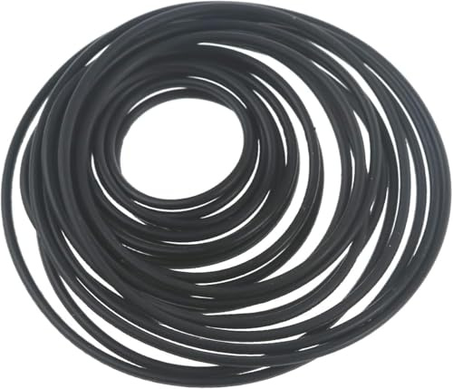 20 Pcs Black Universal 1.5mm Cassette Tape Machine Belt Drives Belts Tape Machine Bands for Repair Maintenance Cassette Belt Replacement Round Tape Decks Stereo System Components CD Tuners