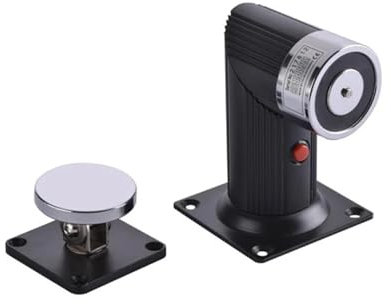 Serrure magnétique électromagnétique 12 V/24 V 60 kg 120 lb, support de porte au sol, porte coupe-feu, ventouse, anti-fumée, support de porte d'urgence