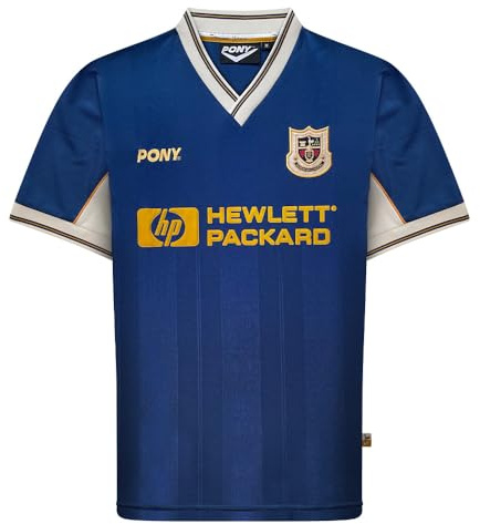 Score Draw Spurs 1998 Pony Away Retro Football Shirt Navy/White Large Polyester