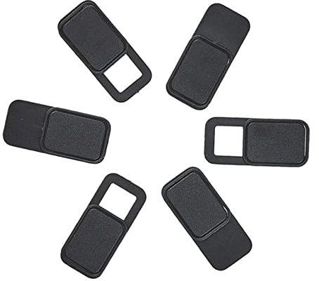 Lurrose Cache Webcam De Confidentialité en Métal Ovalé 6 Pièces pour Smartphone Et Ordinateur Portable, Protège Vie Privée, Résistant à La Chaleur, Usage Polyvalent, Noir Compact