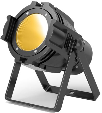 GdjRttk 80W COB LED par Scheinwerfer Strahler mit 3 Helligkeit Professionelle Stroboskoplicht DMX Bühnenlicht für DJ, Studio, Konzert, Hochzeit, Theater, Fotostudio, Weihnachten