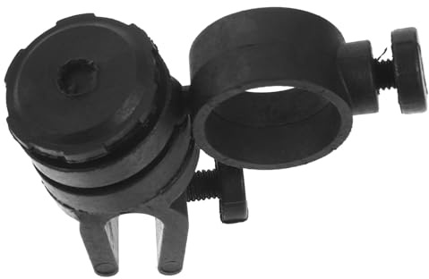 Taschenlampenclip für Schutzhelm aus Kunststoff, 7,5x5x3cm, Schwarz | Werkzeuglose Montage, Loch 18-24mm, Tragbar, für Techniker, Elektriker und Baustelleninspektion