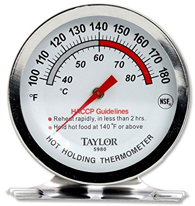 Taylor Precision 5980N 5* Commercial 100-180°F Oven Thermometer