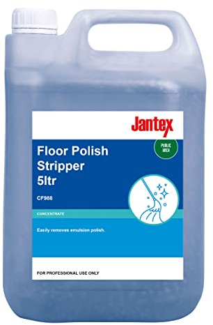Jantex Professional Fast-Acting Floor Stripper Concentrate, 5Ltr CF988 | Heavy-duty concentrated formula deeply penetrates grease and grime to strip built-up polish and residue from hard floors