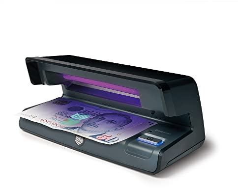 Safescan 50 UV Falschgeld-Detektor, der Banknoten, Kreditkarten und Ausweise überprüft - UV Geldprüfer für neue Scheine - Falschgeld-Scheinprüfer mit UV-Licht - UV-Licht-Geldprüfer Maschine