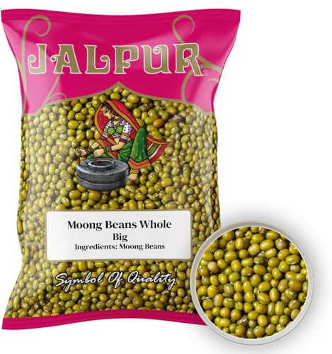 Jalpur millers Moong Beans Whole Big 200g – Premium Mung Beans – Ideal for Sprouting, Cooking & Curries – High-Protein Moong Daal – Dried Peas Substitute – Nutritious Mung Bean for Soups, Salads