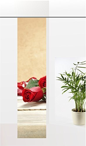 gardinen-for-life Flächenvorhang Rose I, Schiebevorhang mit Druck-Motiv, Gr.60x260 cm Tolles Motiv