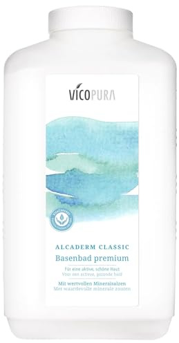 VICOPURA ALCADERM CLASSIC Basenbad premium, 2.400g | Bei Übersäuerung, Sport, Cellulite, schnell auflösend, anhaltendes Wärmegefühl. Für entlastende, entsäuernde Bäder