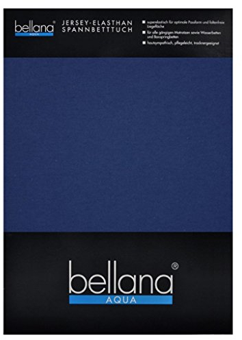 bellana® Aqua Jersey Multifunktions-Spannbettlaken für Wasserbetten in Normal- und Übergrößen, 90-100-120x200-220 cm in Marine