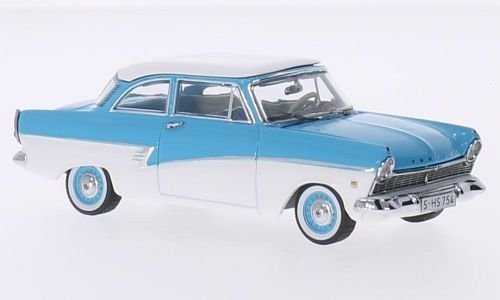 Ford Taunus 17M, hellblau/Weiss, 1957, Modellauto, Fertigmodell, Premium X 1:43