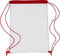 sin4sey Rucksack Sportbeutel Turnbeutel transparent mit Kordel Tasche Gymsac (rot)
