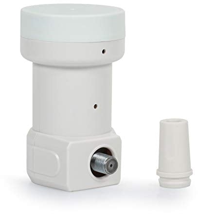 RED OPTICUM LSP 04H LNB Single I Hitze- & kältebeständiger Digital-LNB 1-Fach mit nur 0.1dB Rauschmaß inkl. Wetterschutztülle I Full HD - 3D - UHD - 4K Ready I Sat-LNB für 1 Teilnehmer weiß