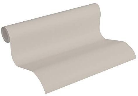 A.S. Création papier peint intissé Trendwall papier peint uni 10,05 m x 0,53 m beige marron métallisé 369055 3690-55