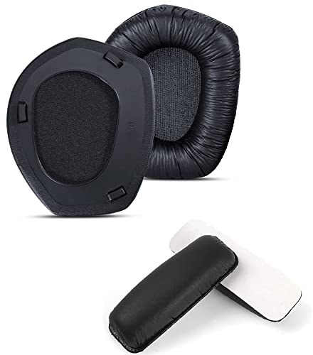 Replacement Ear Pads Cushions Compatible with Sennheiser HDR165 HDR175 RS165 RS175 Headset Headphones Earmuffs (Ear Pad+Headband)