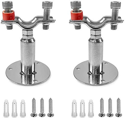 QWORK Rohrhalterung, einstellbare Halterungsklemme aus Edelstahl für Durchmesser 32mm mit Schrauben, ideal für die Befestigung von Rohren, Rohren oder Stangen, 2 Stk