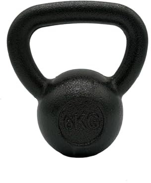 Chase Fitness Cast Iron Kettlebell for Strength and Cardio Home Gym Training 6kg - 24kg (6KG)