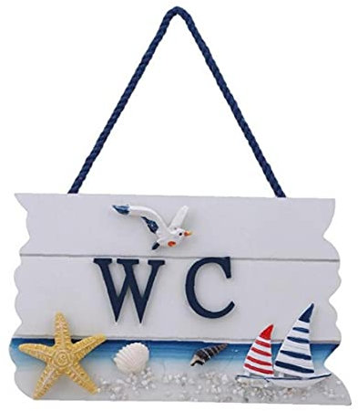 PiniceCore WC Placa De Puerta De Madera Etiqueta De Puerta Cuelgue WC WC Puerta De Placa De Baño WC Puerta Decoración De Los Accesorios