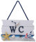 PiniceCore Porte en Bois Doorplate WC Tag Accrocher WC Porte WC Plaque Salle De Bains Toilettes Accessoires De Porte Décoration