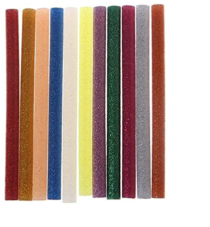 HNGM Stick Colla a Caldo 11pcs 7x100mm Hot Melt Colla Stick Mix Color Glitter Viscosità Fai da Te Strumenti di Riparazione Giocattolo Artigianale (Diameter : 7mm, Length : Other)