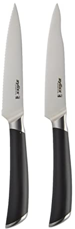 Zyliss E920277 Comfort Pro Juego de Cuchillos de 2 Piezas, 11cm, Acero Inoxidable Alemán, Mango Negro, Set de Cuchillos de Cocina Profesional, Apto Para Lavavajillas